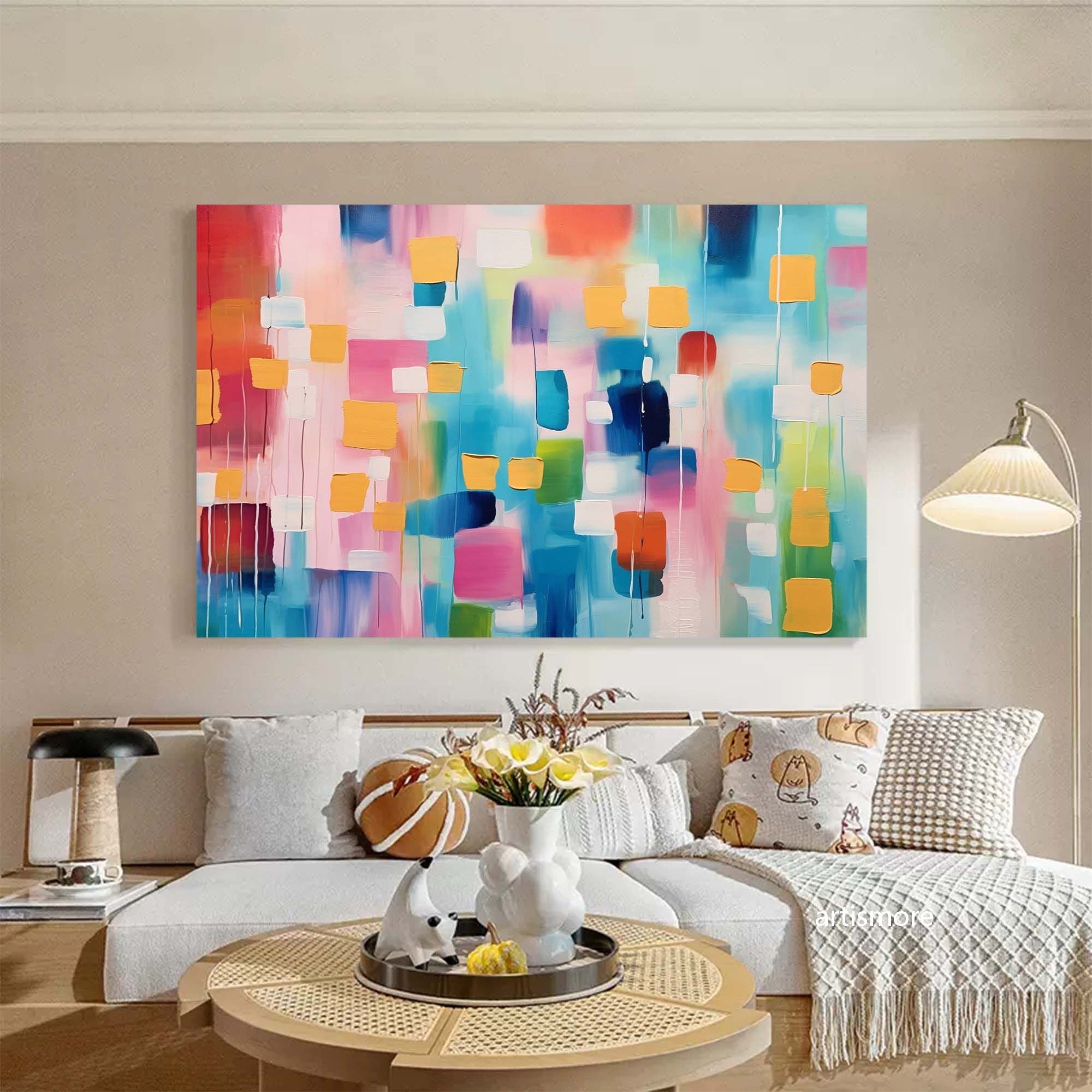 Geometric Abstract Color Block Art