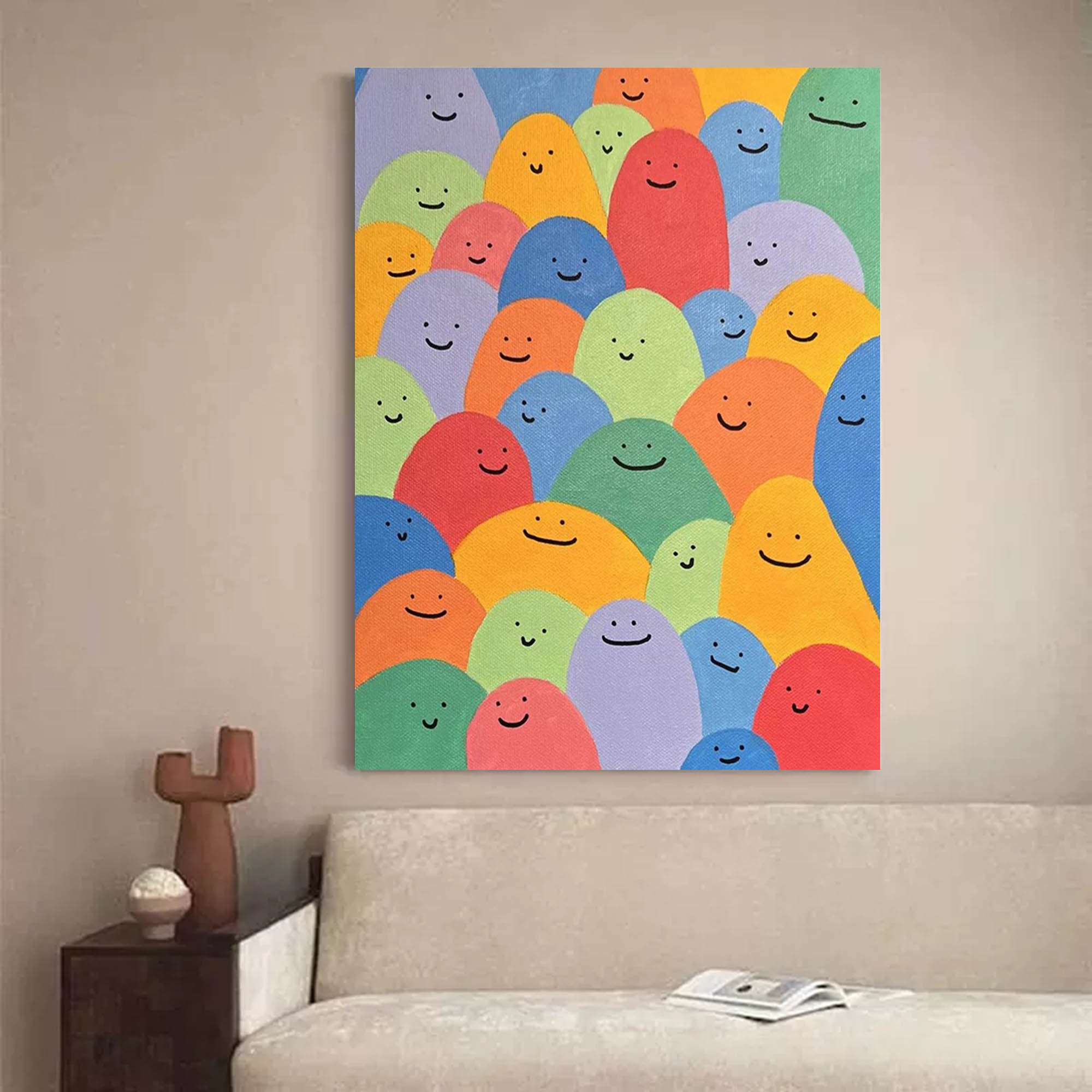 Happy Faces: Playful Abstract Smiles