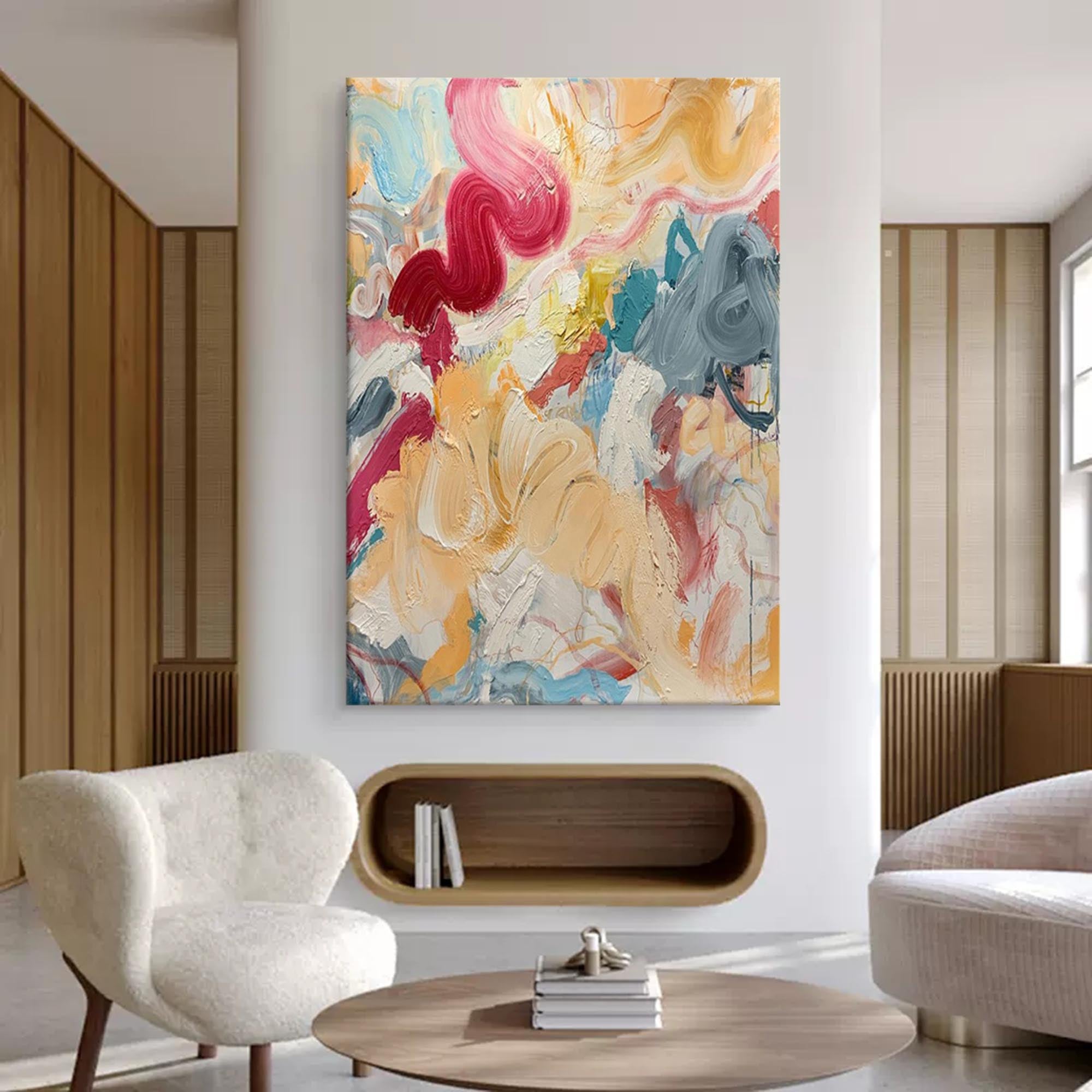 Whimsical Abstract Expressionist Canvas Art