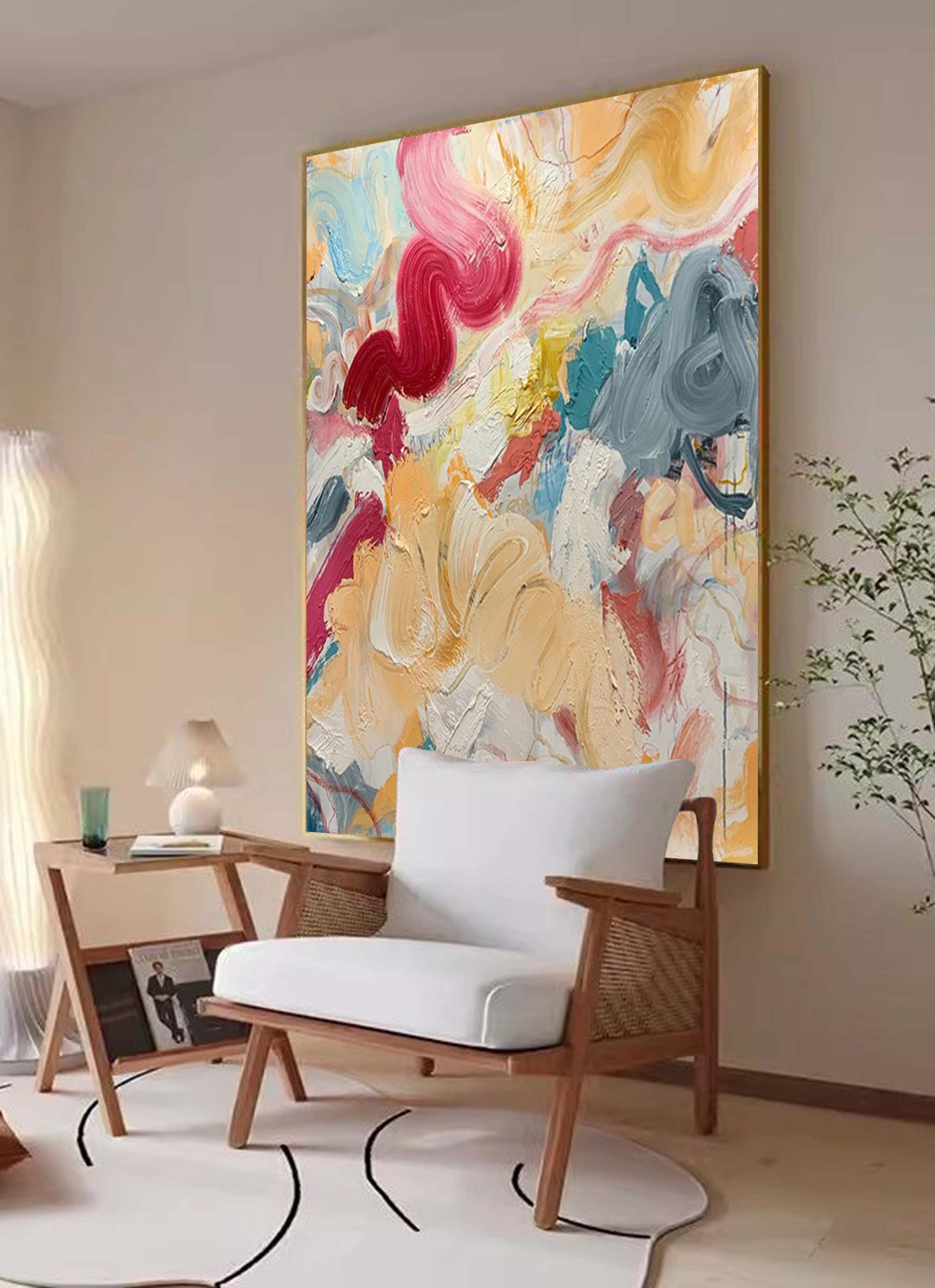 Whimsical Abstract Expressionist Canvas Art