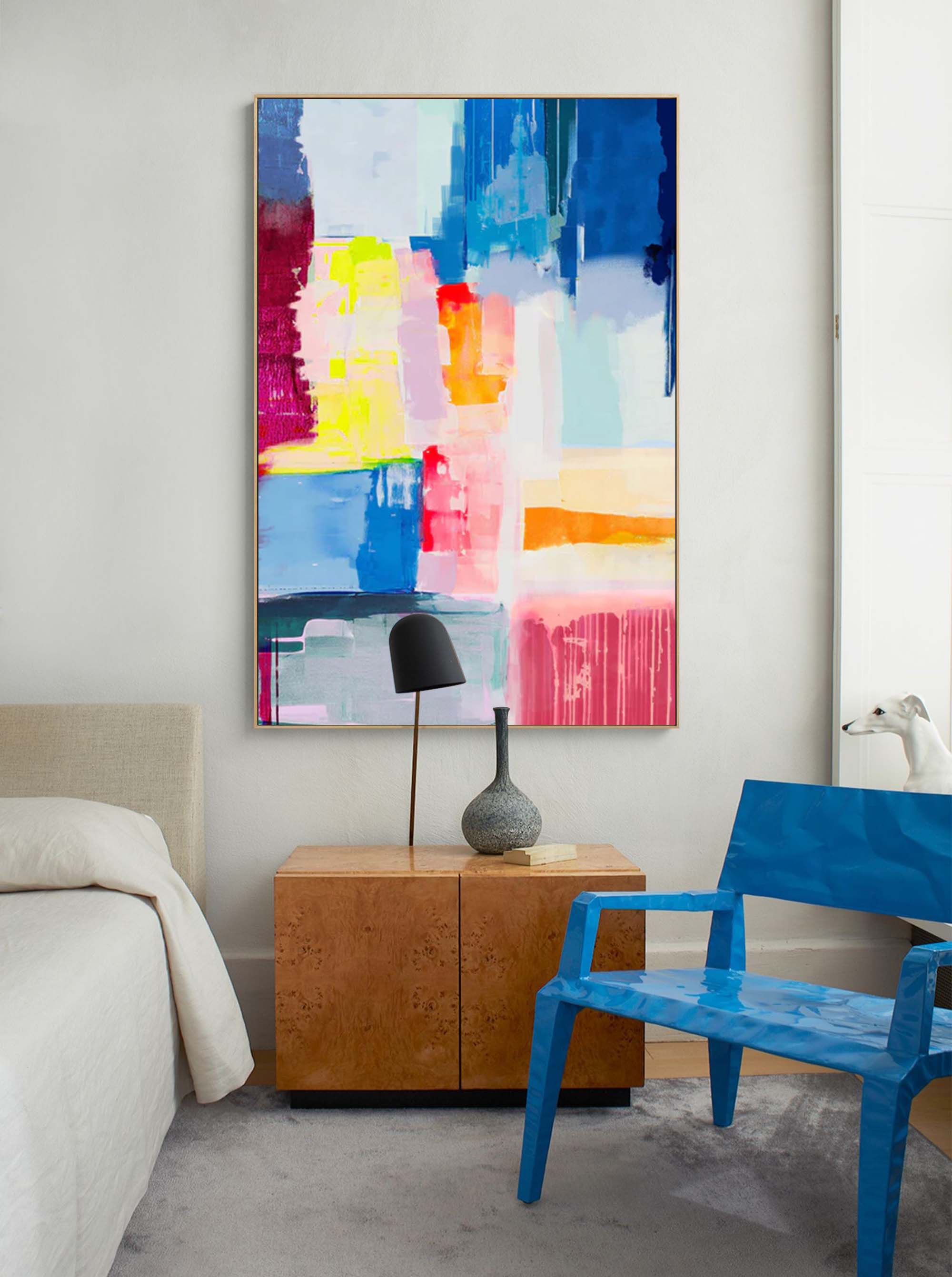 Colorful Abstract Expressionist Canvas Art