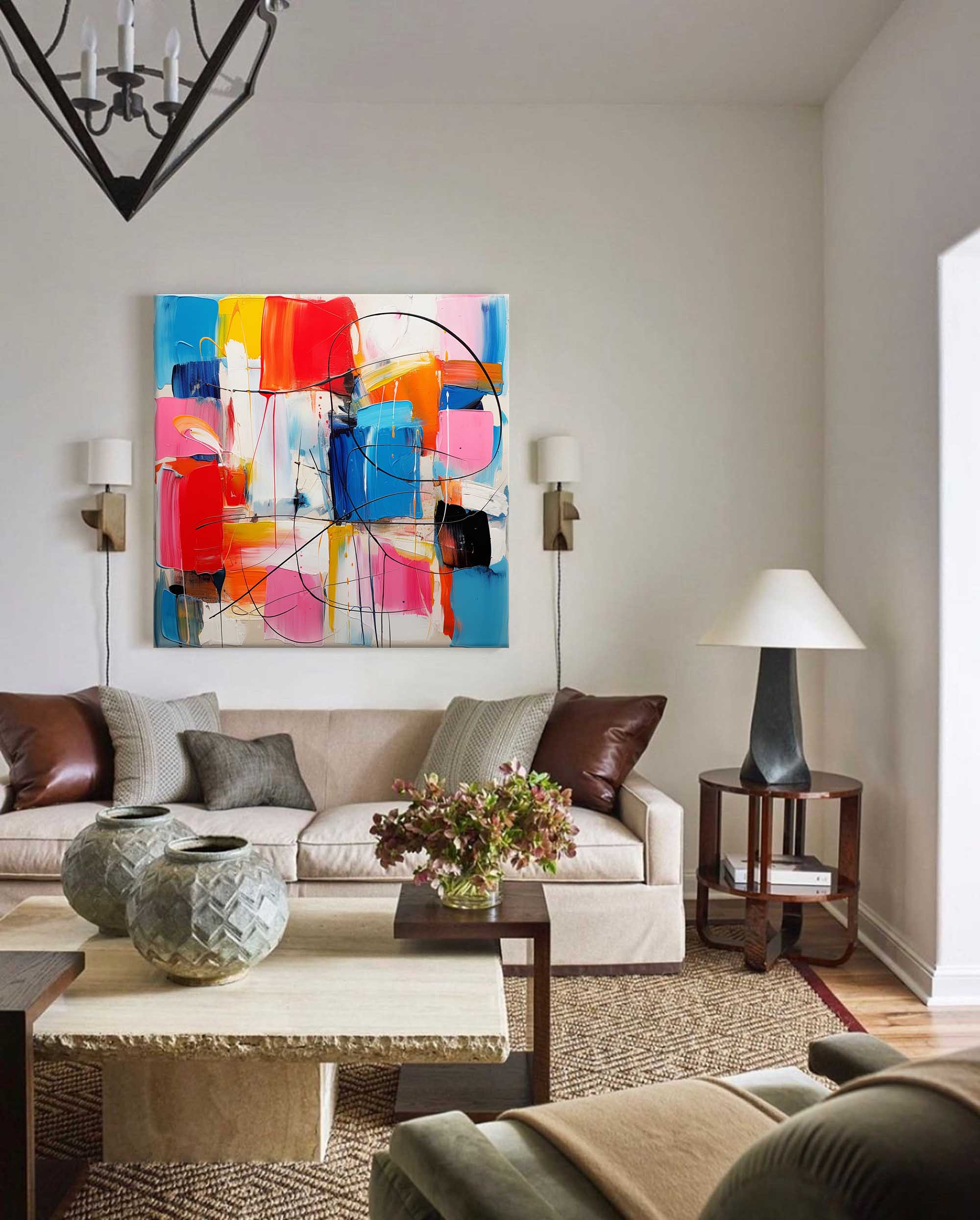 Vibrant Abstract Canvas Art