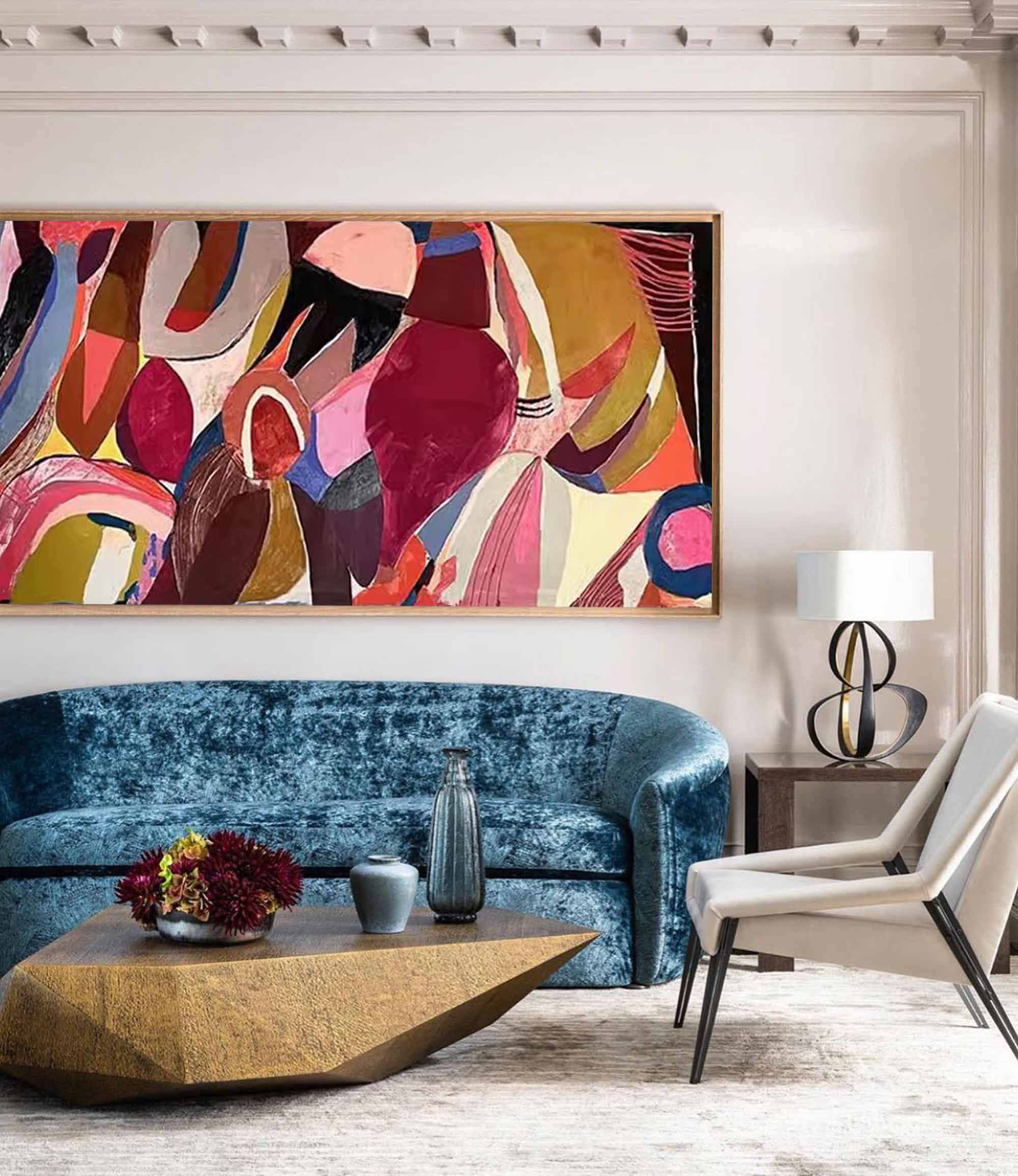 Vibrant Abstract Shapes Painting