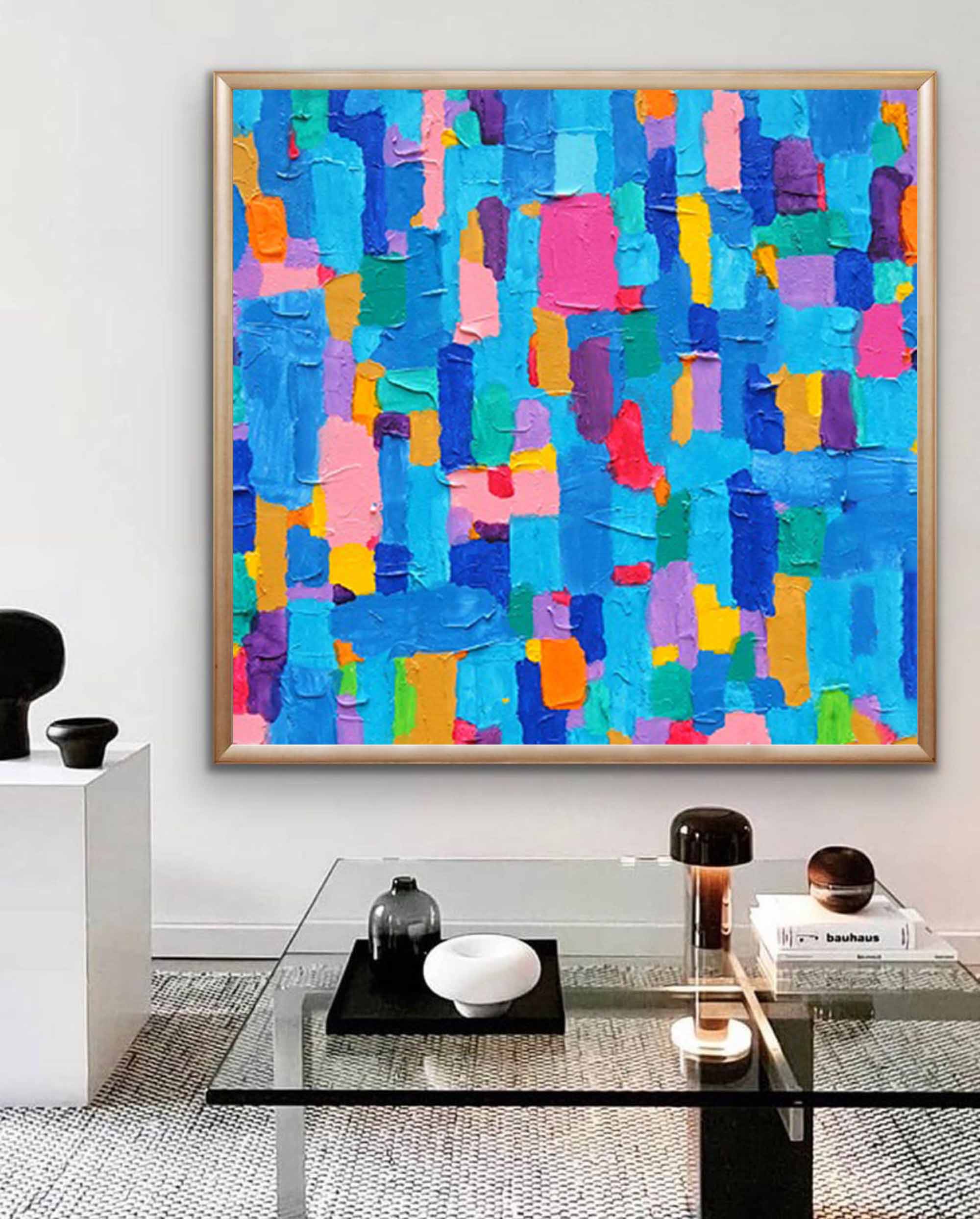 Color Block Vibrant Textured Abstract Art