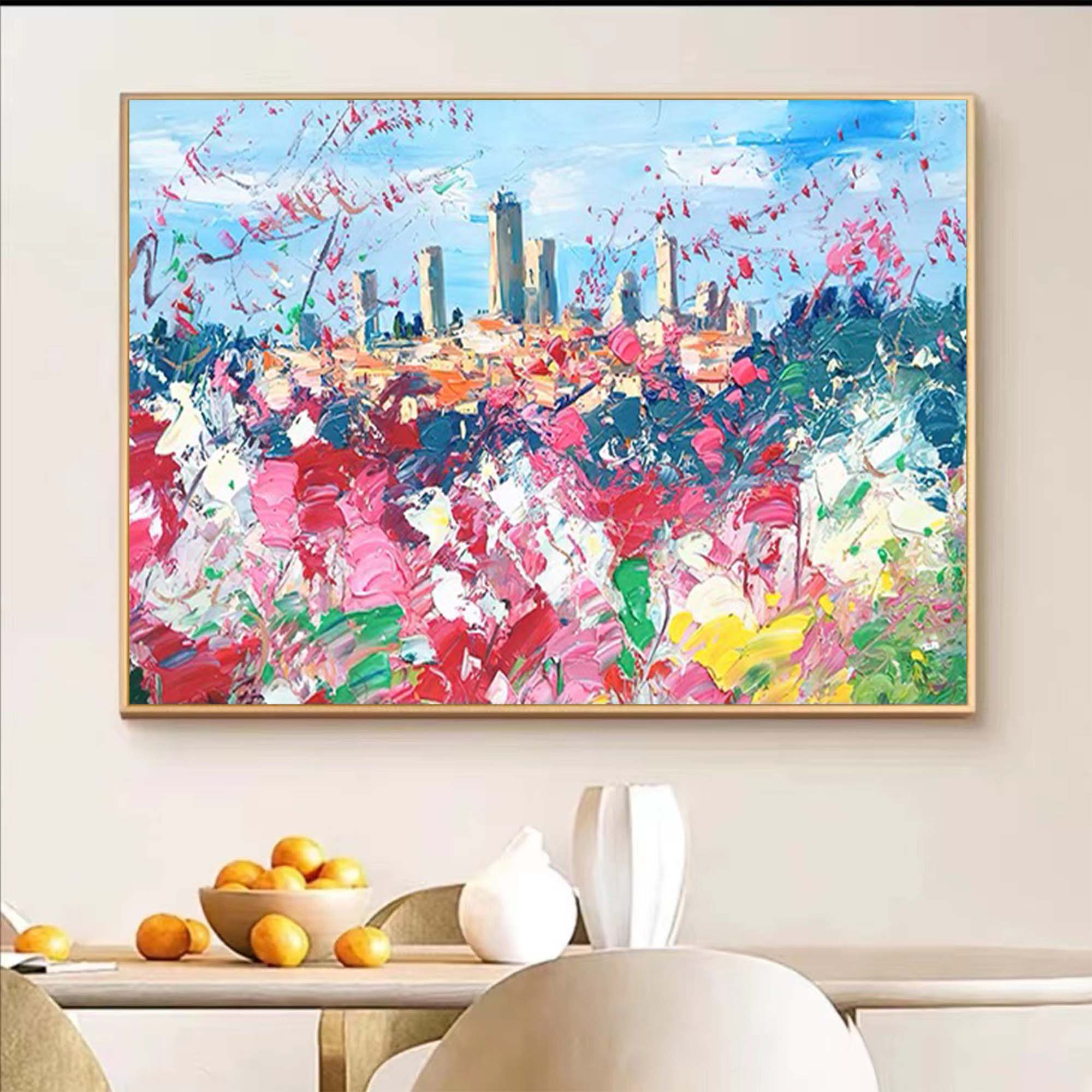 Colorful Landscape Palette Knife Art