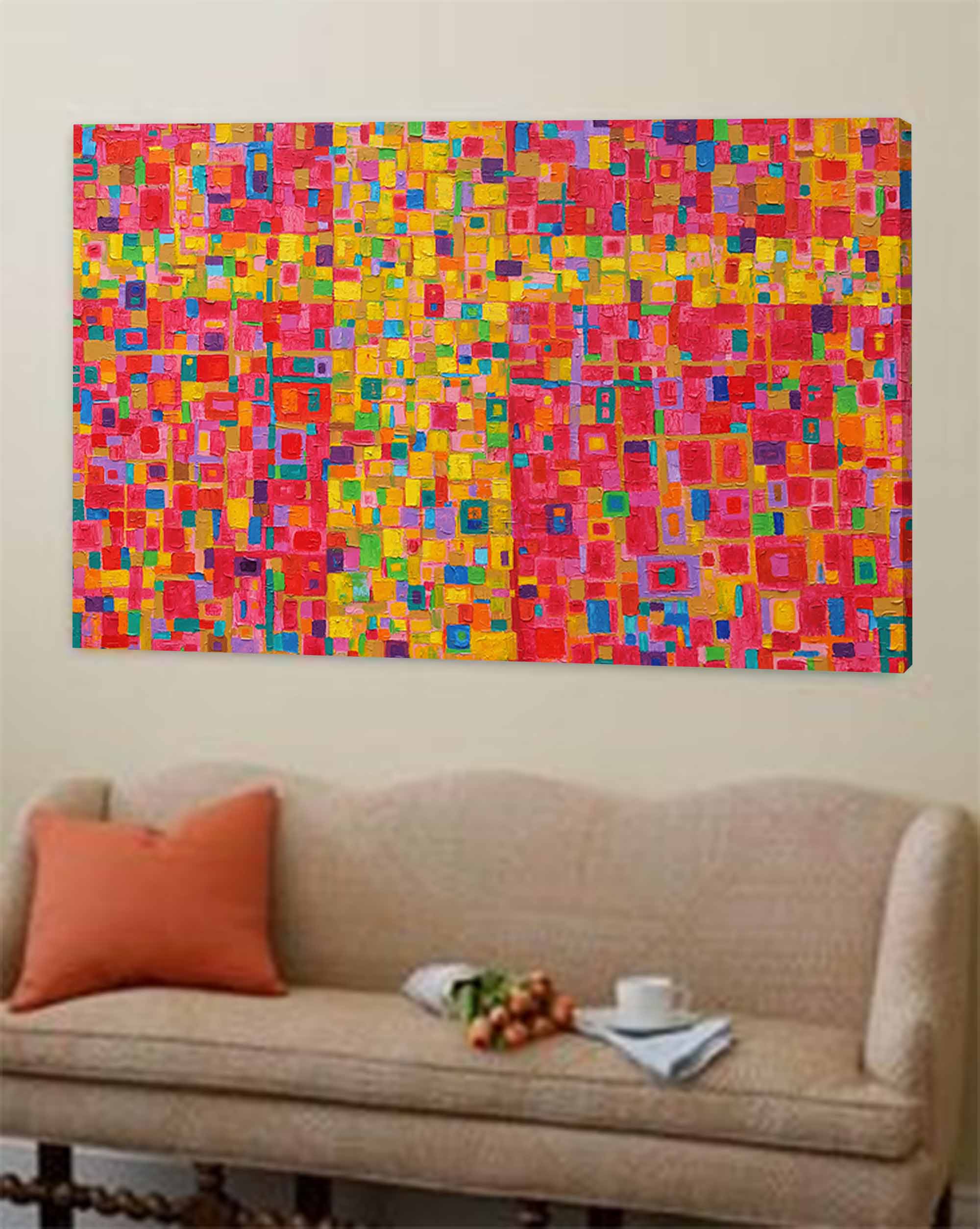 Radiant Mosaic Colorful Abstract Art