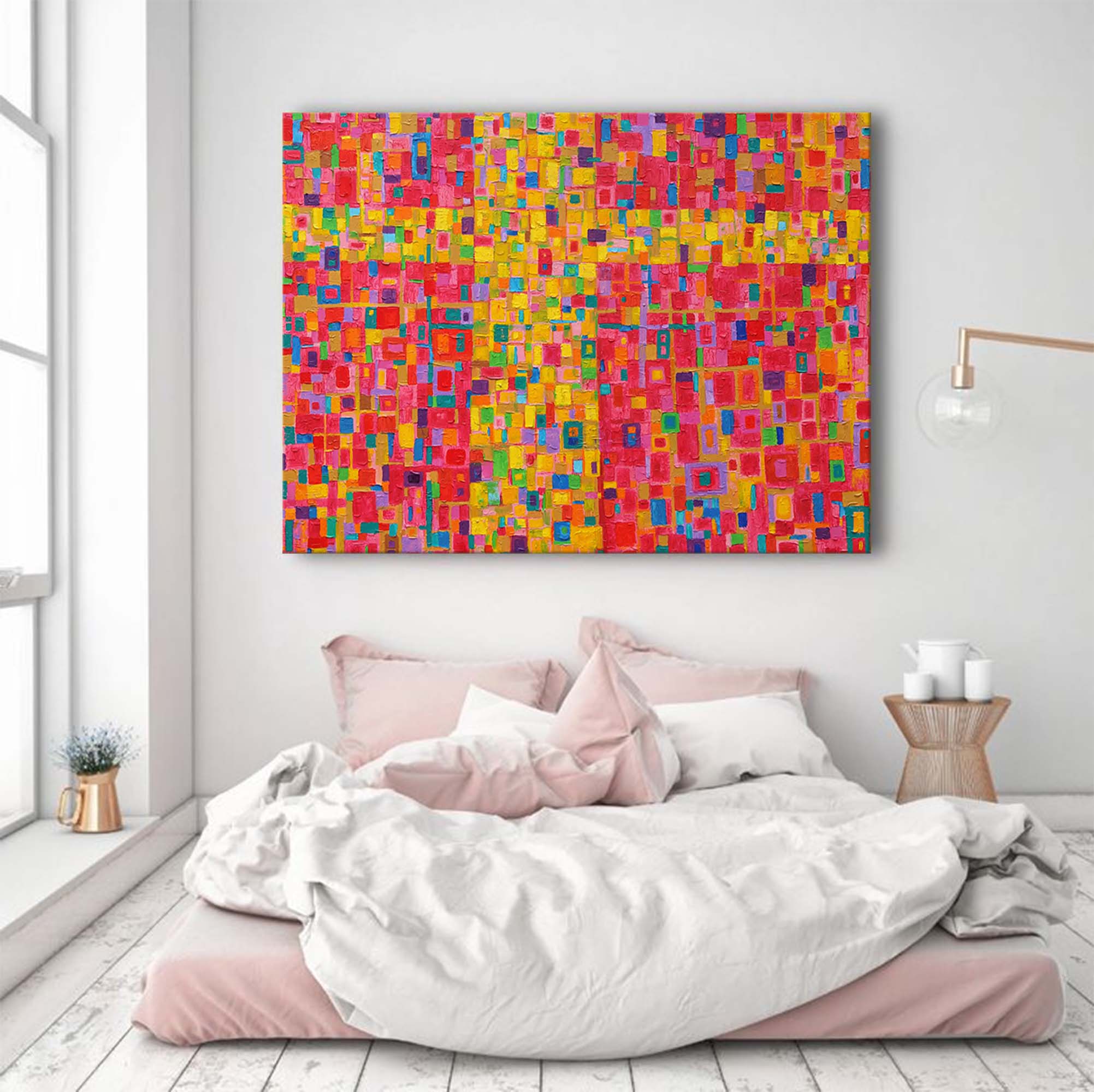 Radiant Mosaic Colorful Abstract Art