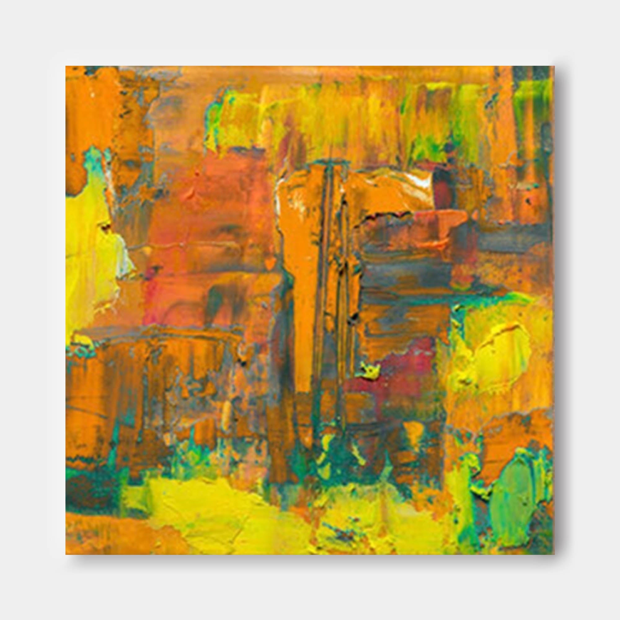 Vibrant Abstract Textured Canvas