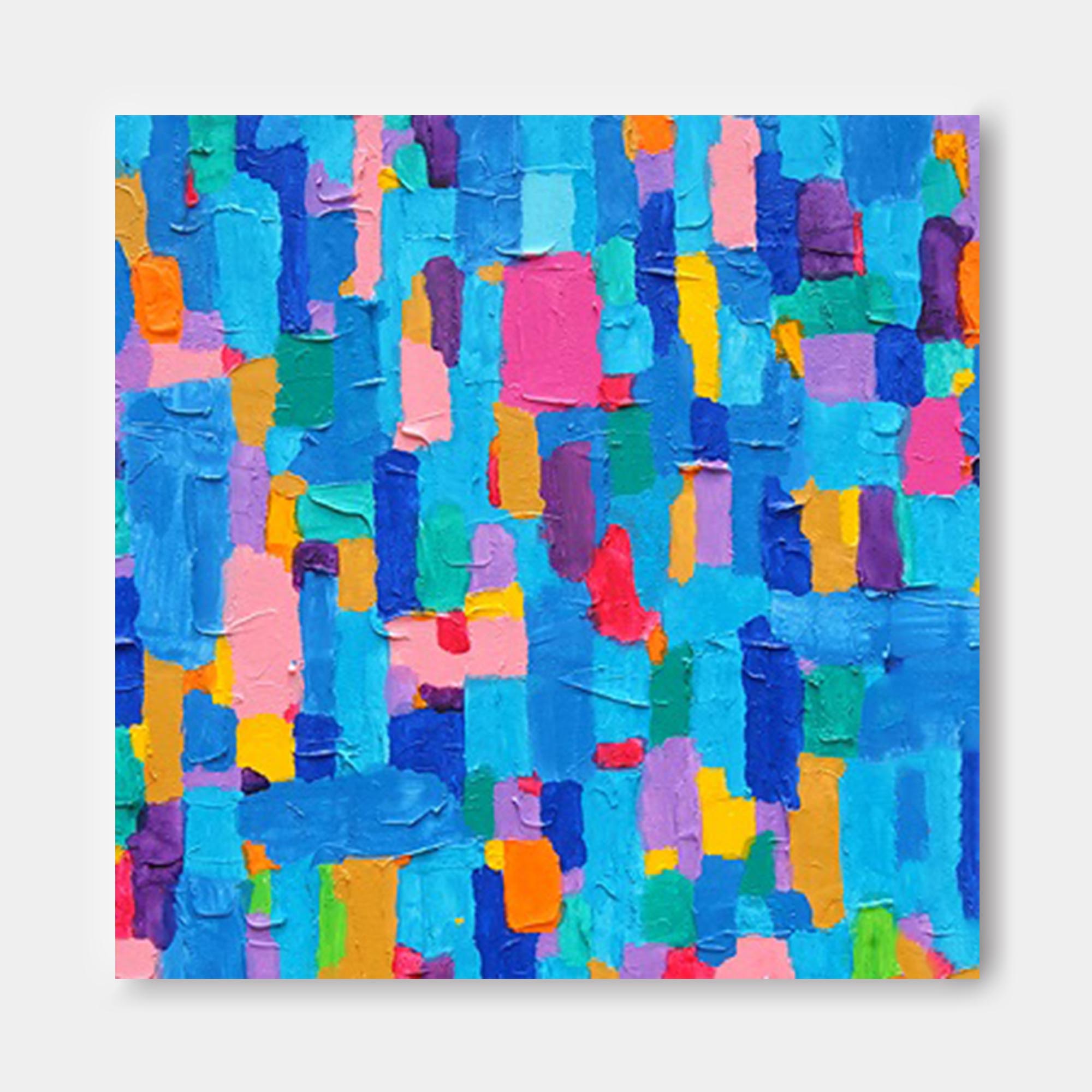 Color Block Vibrant Textured Abstract Art