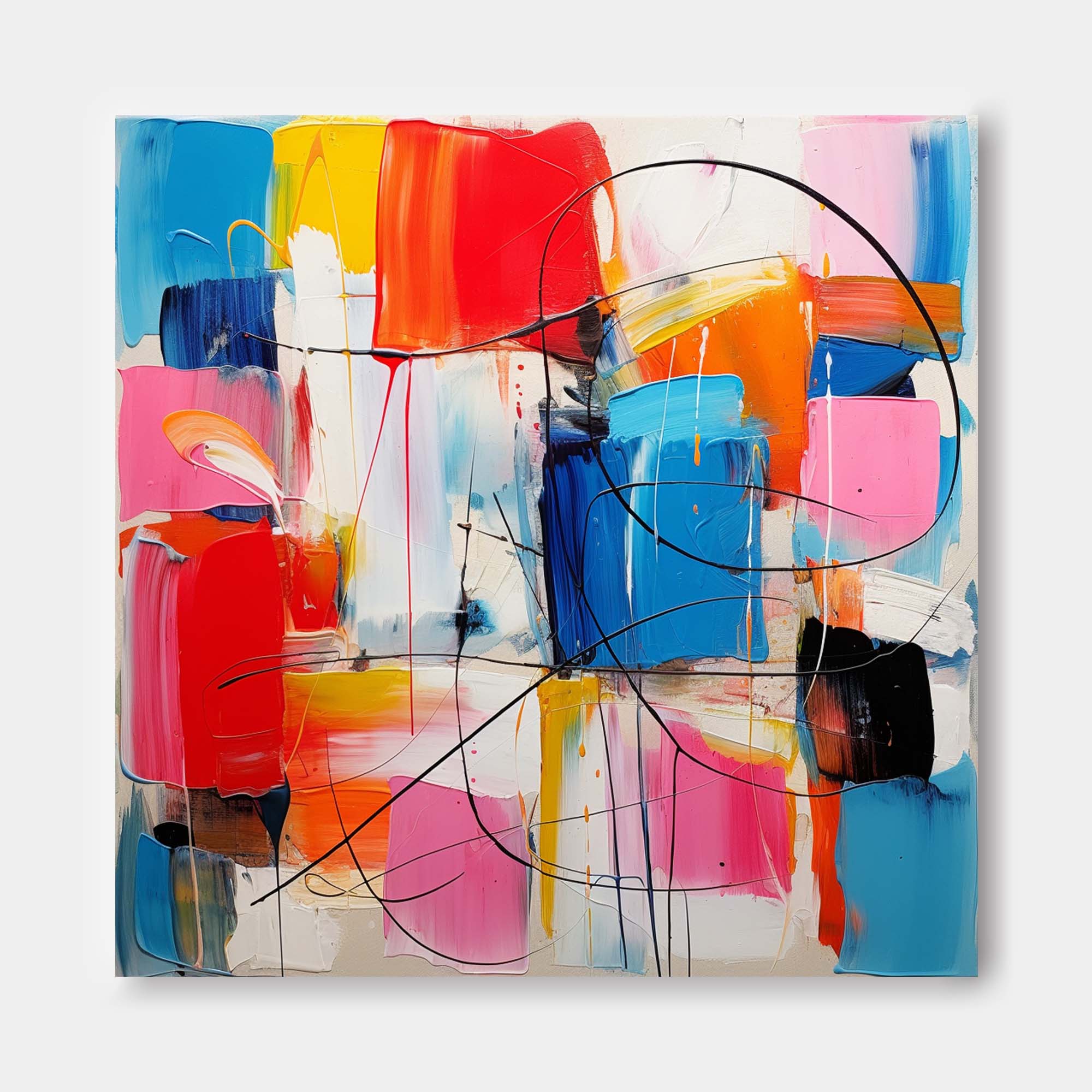 Vibrant Abstract Canvas Art