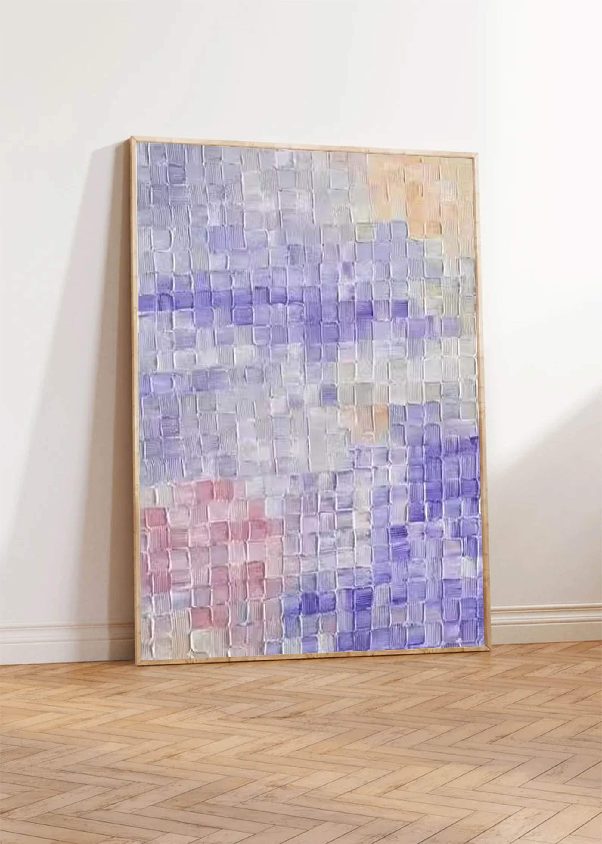 Lavender Sky Textured Abstract Art