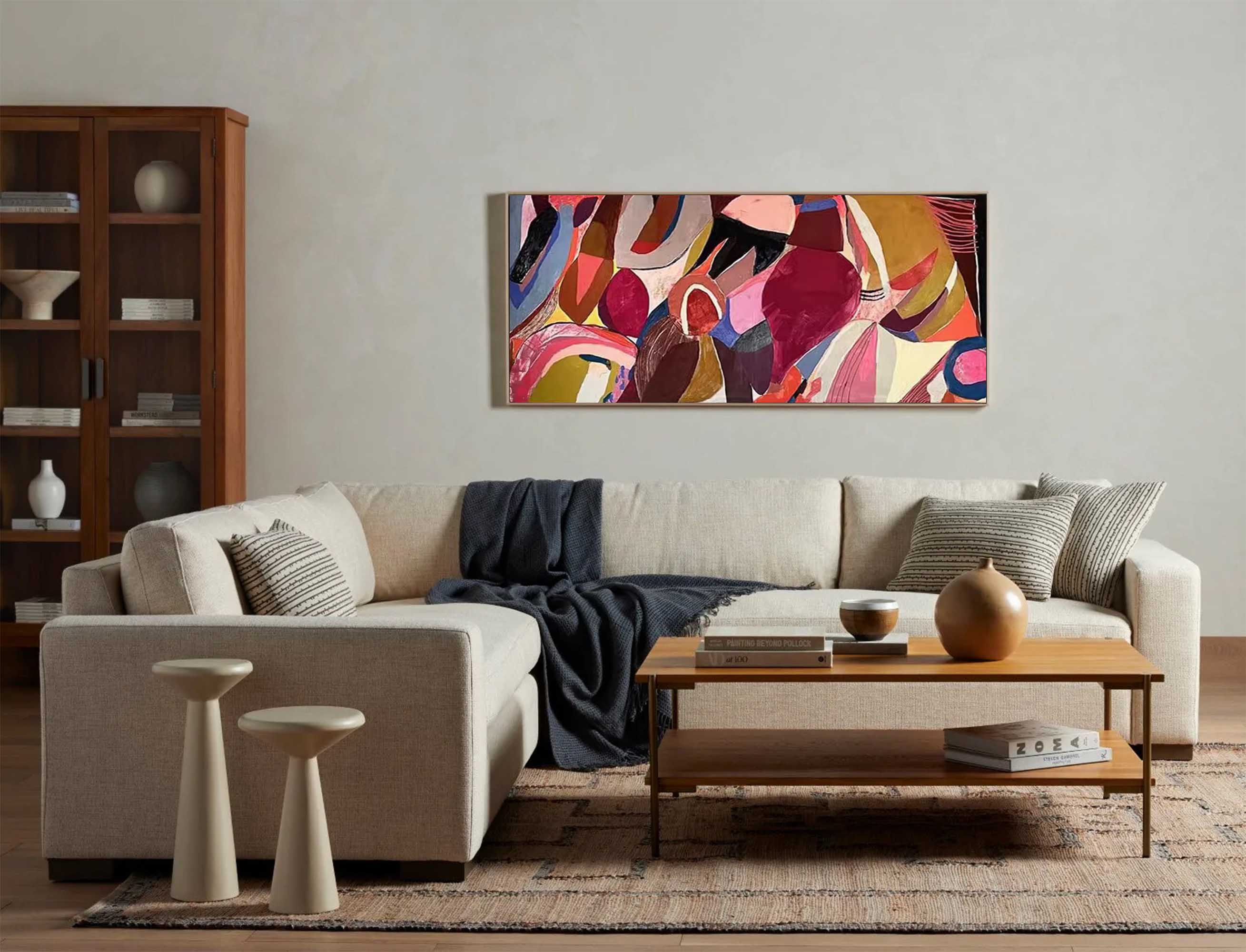 Vibrant Abstract Shapes Painting