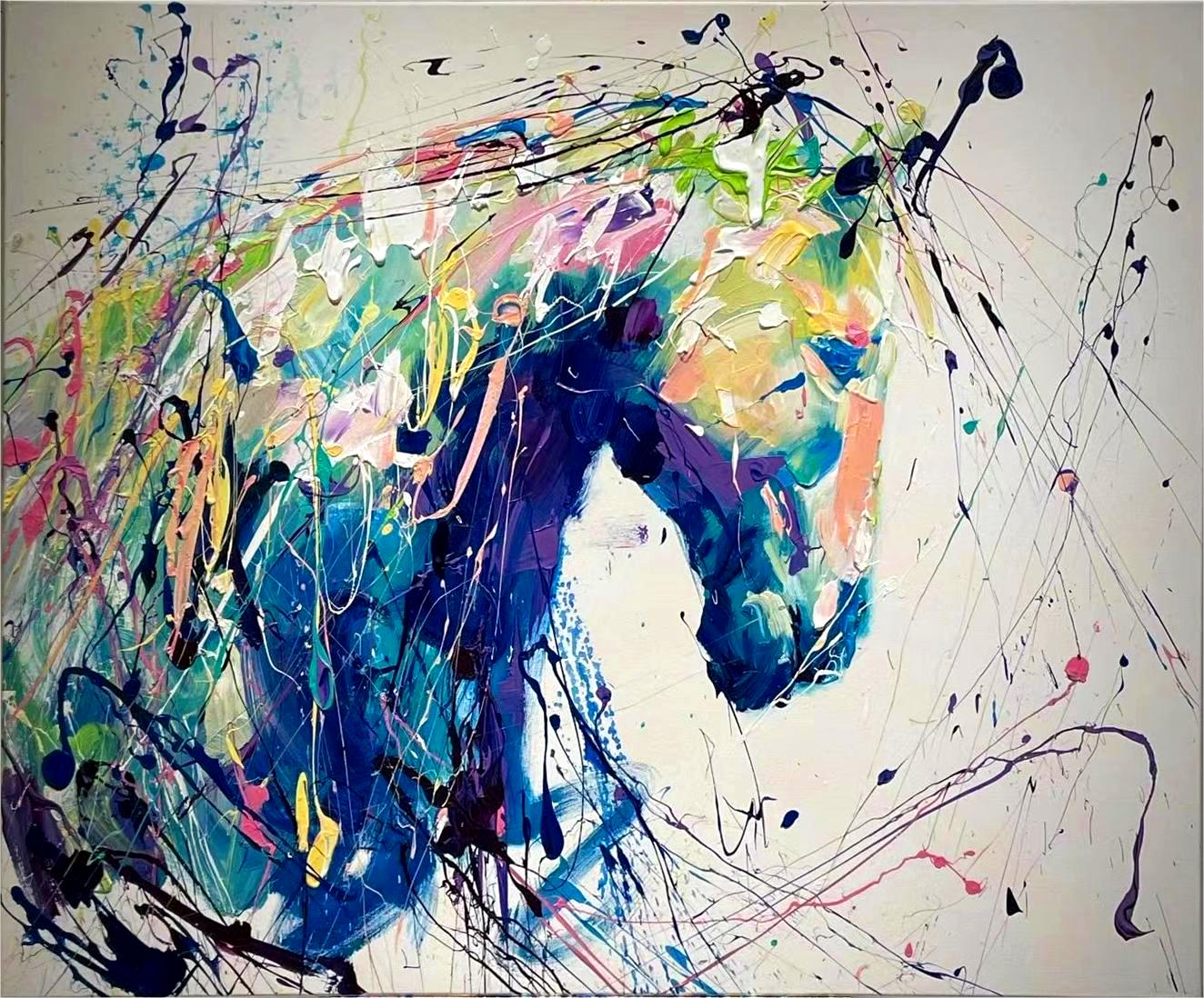 Wild Spirit: Abstract Horse in Motion