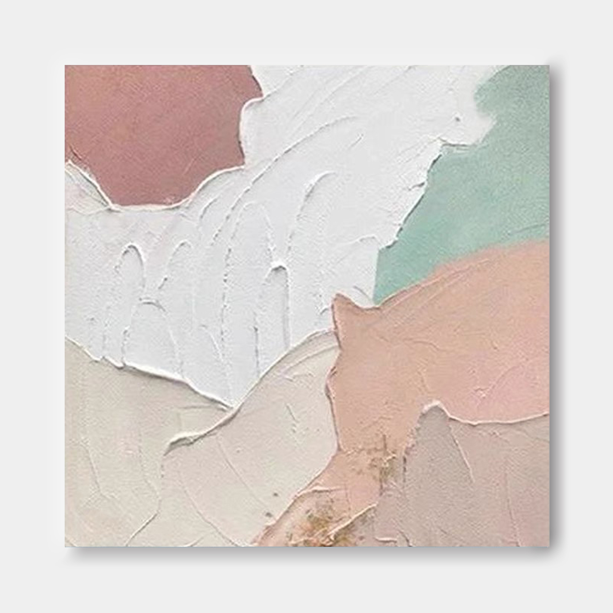 Soft Neutrals Textured Abstract Canvas Art