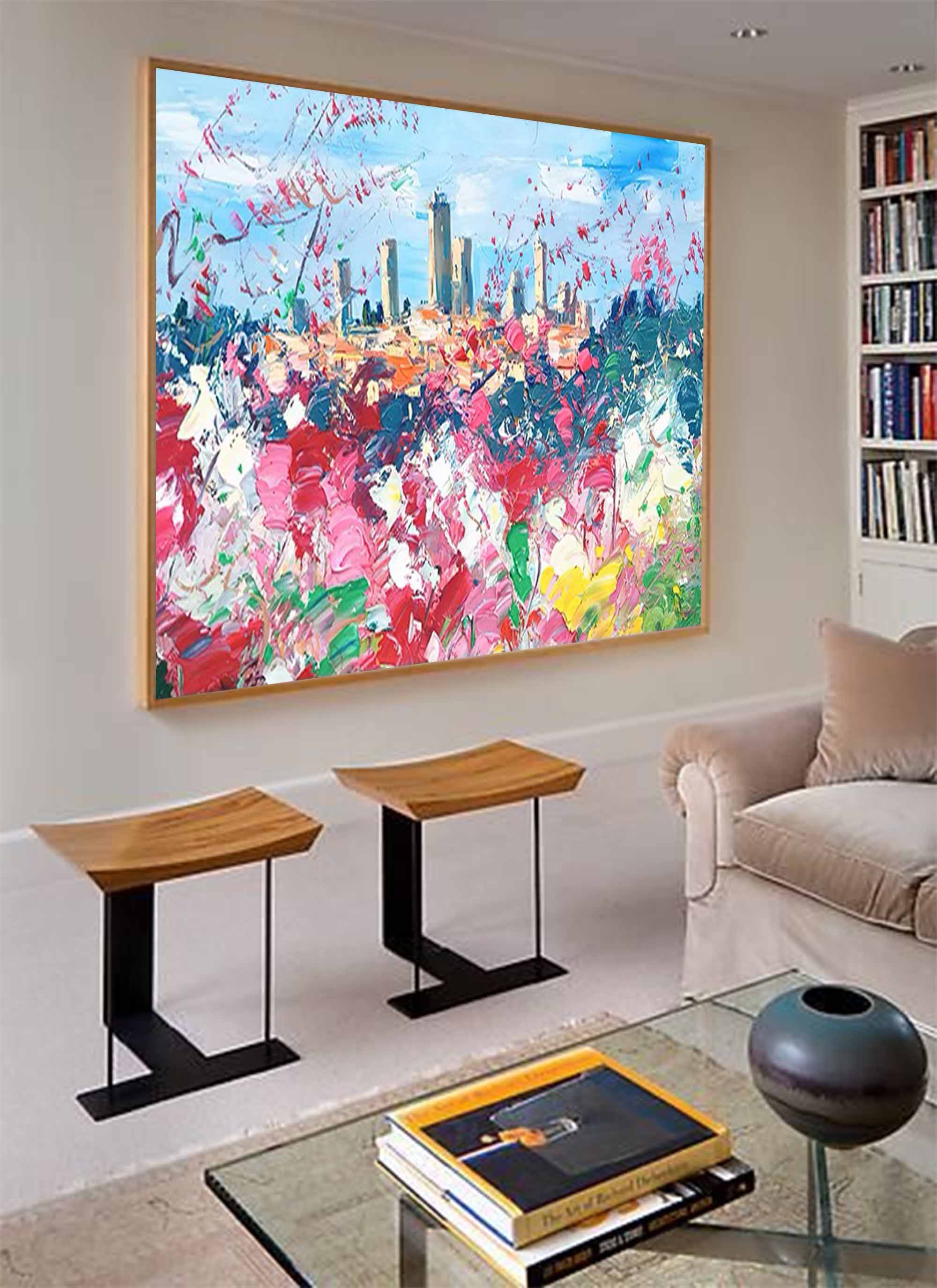 Colorful Landscape Palette Knife Art