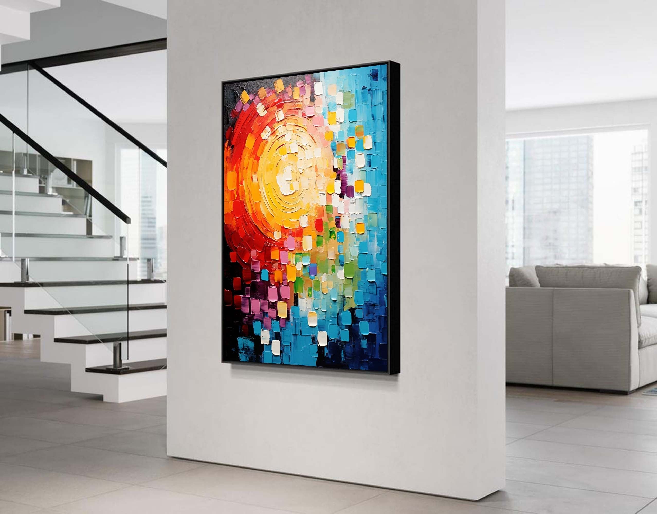 Radiant Spiral Abstract Canvas