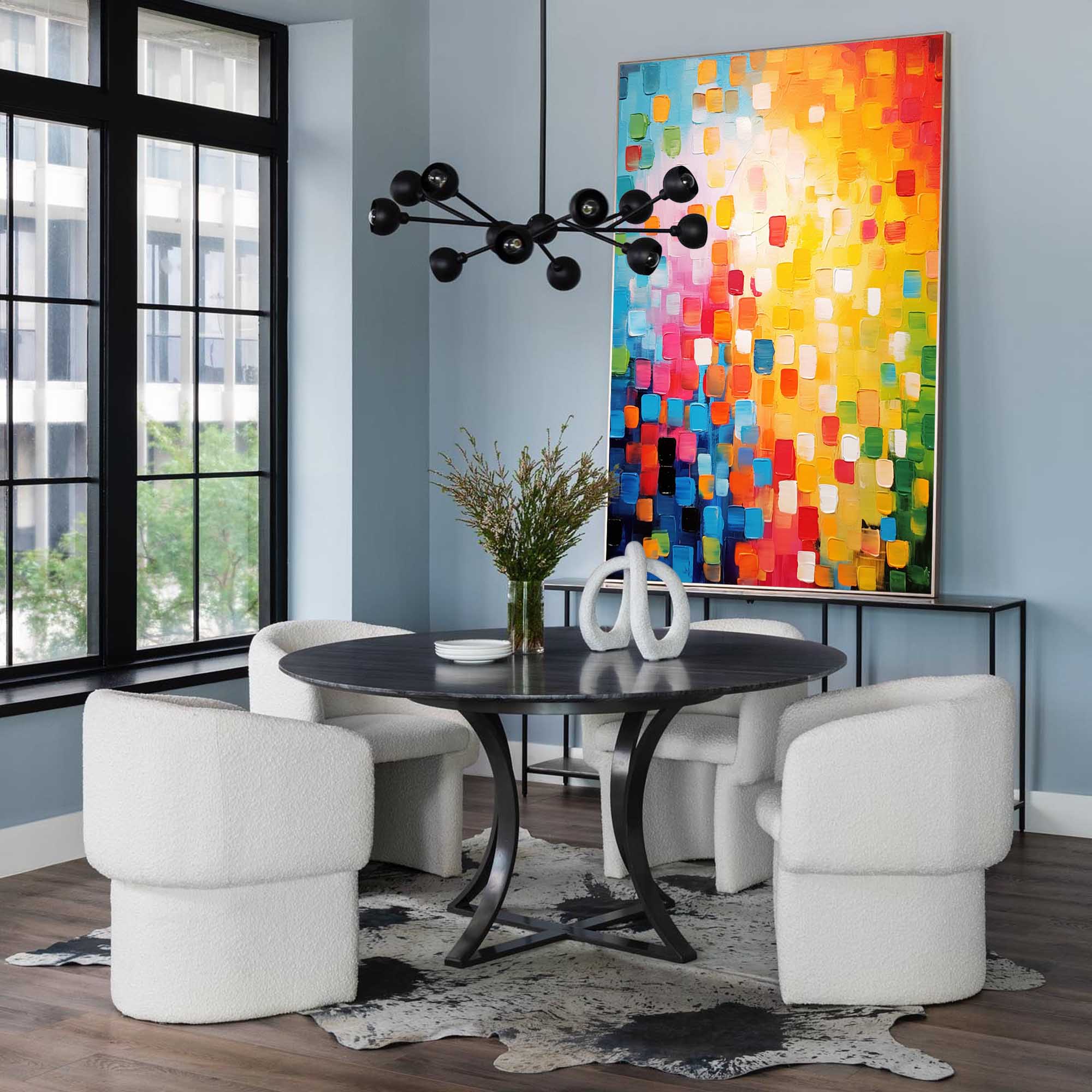 Vivid Mosaic Color Burst Canvas