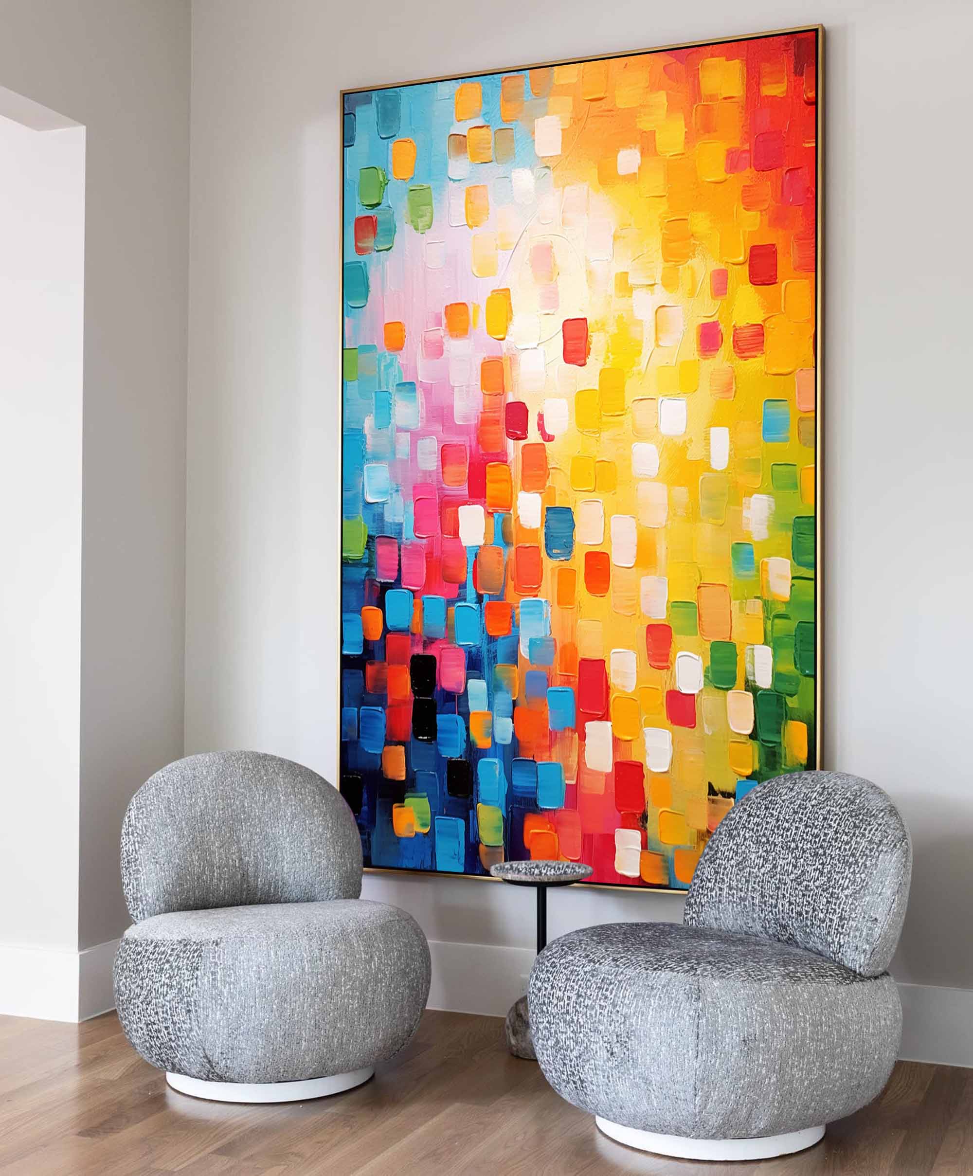 Vivid Mosaic Color Burst Canvas