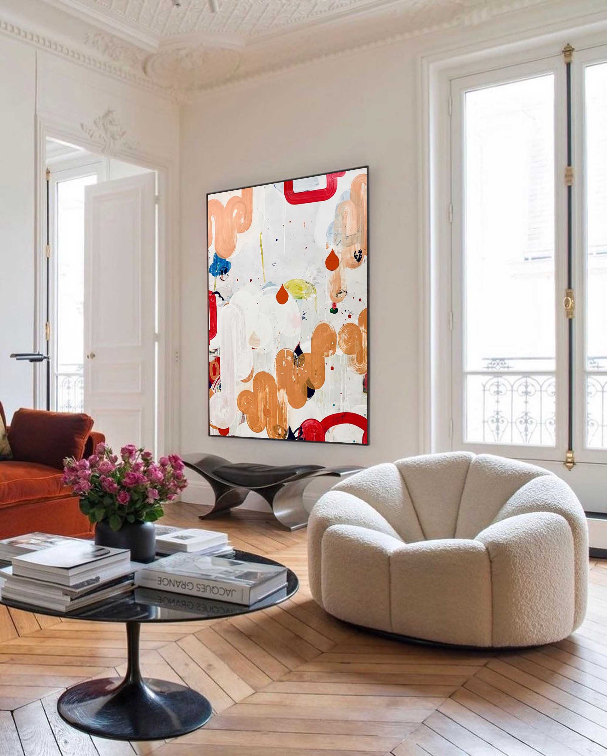 Playful Abstract Shapes Canvas Art