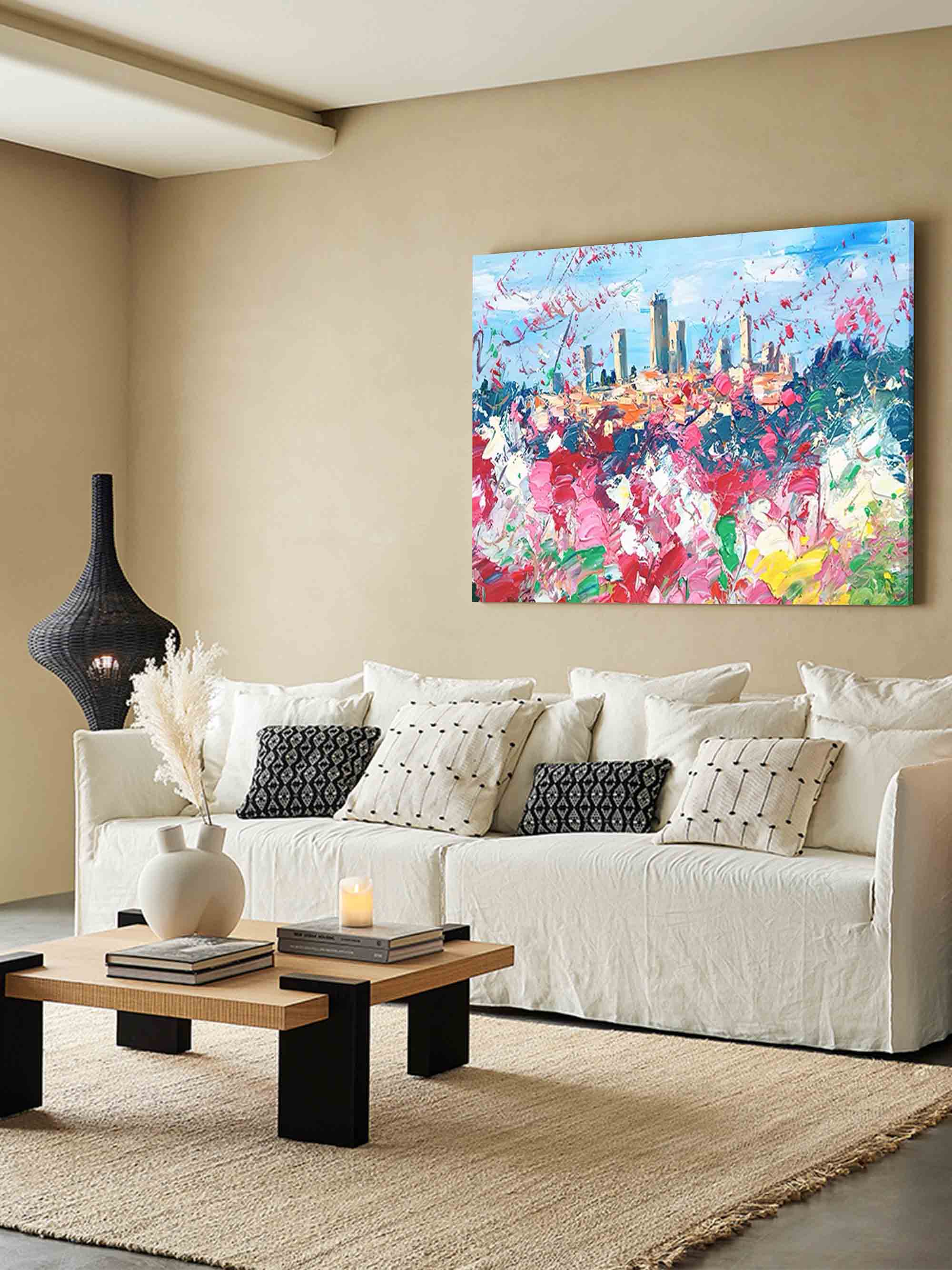 Colorful Landscape Palette Knife Art