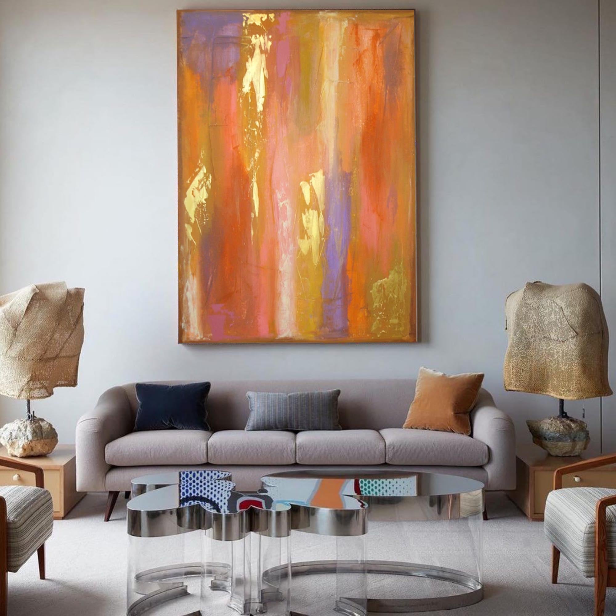 Radiant Sunset Abstract Canvas Art