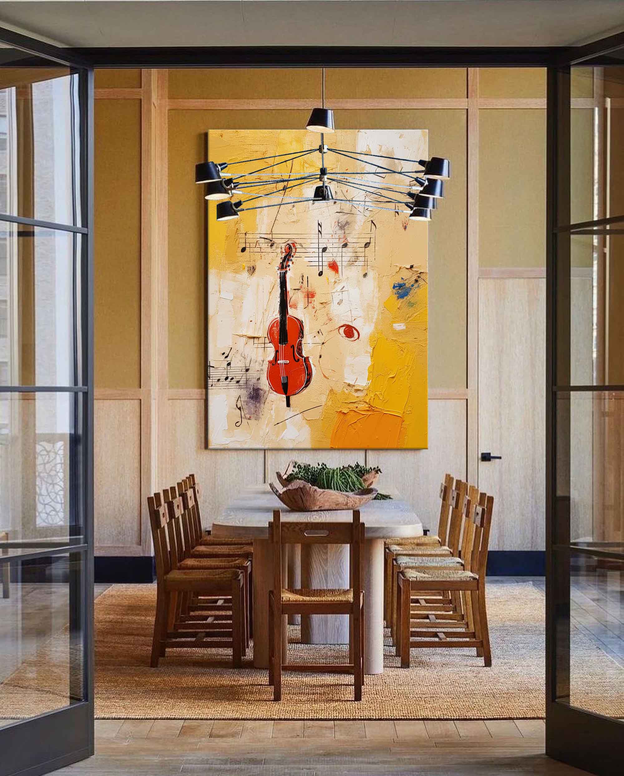 Abstract Violin Symphony Art